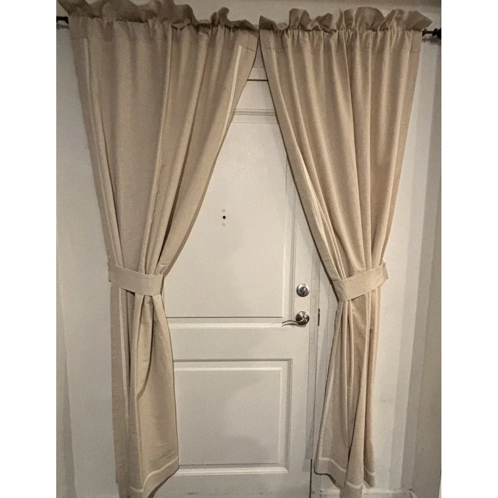 Set of 2 Croscill Classics Curtains Panels  Beige 41